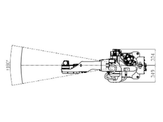 Cổ tay có thể chịu tải trọng 70kg và bán kính làm việc lên đến 2100mm.